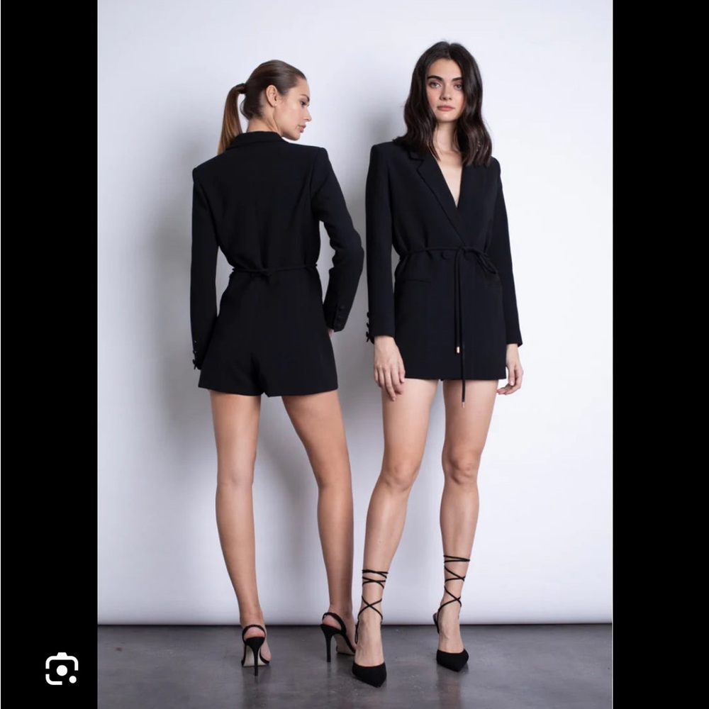 Karina Grimaldi Black Blazer Romper